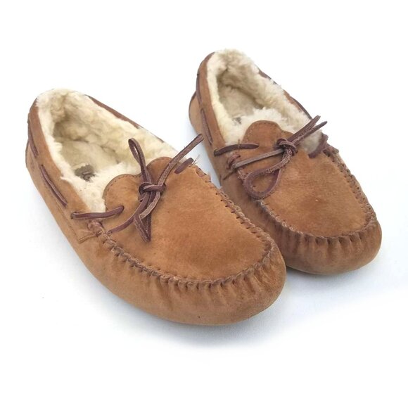 Ugg Dakota Water-Resistant Suede Slippers Chestnut Size 9 - Picture 3 of 5